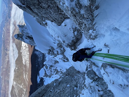 Monte Sirente, Appennino Centrale, Luca Gasparini, Gianluigi Ranieri - L'apertura di 'Il Sognatore', Monte Sirente, Appennino Centrale (Luca Gasparini, Gianluigi Ranieri, 30/11/2025)