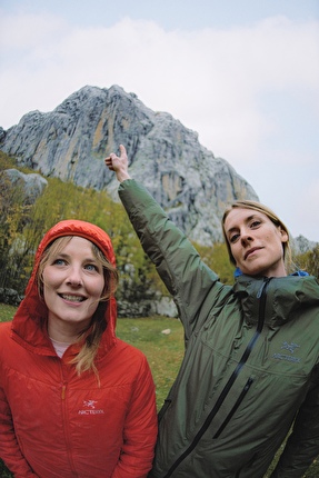 Matilda Söderlund Spomin - Matilda Söderlund making the first female ascent of 'Spomin' (8c, 350m), Anića Kuk, Paklenica, Croatia