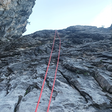 Moiazza, Dolomiti, Ivo Ferrari - Ivo Ferrari in solitaria sulla 'Via Sapere Aude' in Moiazza, Dolomiti Moiazza, Dolomiti, Ivo Ferrari - Ivo Ferrari in solitaria sulla 'Via Sapere Aude' in Moiazza, Dolomiti