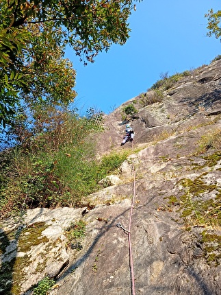 Vandea, Ivo Ferrari - Ivo Ferrari in arrampicata a Vandea