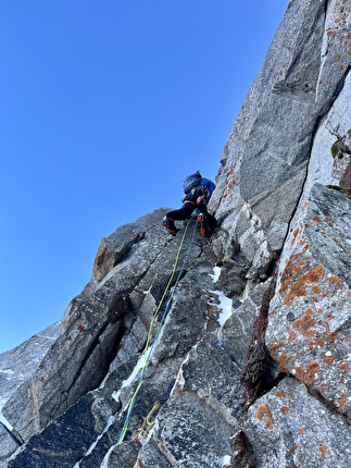 Schutzengelweg, Sagwand, Valsertal, Martin Sieberer, Lukas Waldner - Martin Sieberer and Lukas Waldner making the first winter ascent of 'Schutzengelweg' on the north face of Sagwandspitze in the Valsertal, Austria, on 20/01/2026 Schutzengelweg, Sagwand, Valsertal, Martin Sieberer, Lukas Waldner - Martin Sieberer and Lukas Waldner making the first winter ascent of 'Schutzengelweg' on the north face of Sagwandspitze in the Valsertal, Austria, on 20/01/2026