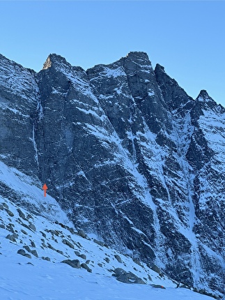 Schutzengelweg, Sagwand, Valsertal, Martin Sieberer, Lukas Waldner - Martin Sieberer and Lukas Waldner making the first winter ascent of 'Schutzengelweg' on the north face of Sagwandspitze in the Valsertal, Austria, on 20/01/2026 Schutzengelweg, Sagwand, Valsertal, Martin Sieberer, Lukas Waldner - Martin Sieberer and Lukas Waldner making the first winter ascent of 'Schutzengelweg' on the north face of Sagwandspitze in the Valsertal, Austria, on 20/01/2026