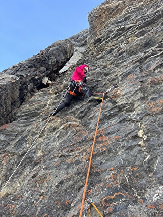 Tête aux Chamois, Switzerland, Melanie Grünwald,Fay Manners - Fay Manners and Melanie Grünwald making the first ascent of 'Elles Aussi' on the north face of Tête aux Chamois, Switzerland, January 2026