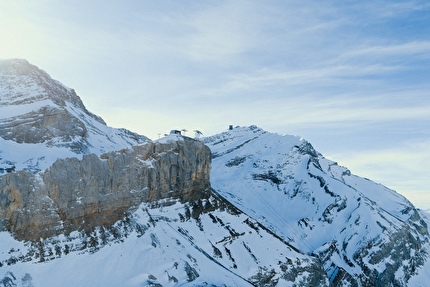 Tête aux Chamois, Switzerland, Melanie Grünwald,Fay Manners - Fay Manners and Melanie Grünwald making the first ascent of 'Elles Aussi' on the north face of Tête aux Chamois, Switzerland, January 2026
