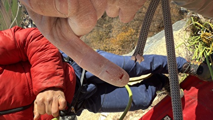 Petit Petò, parete del Covelo, Valle del Sarca - L'apertura di 'Petit Petò' alla parete del Covelo in Valle del Sarca (Martin Giovanazzi, Elio Mazzalai, Sebastiano Merz, Mauro Zanon 2025)