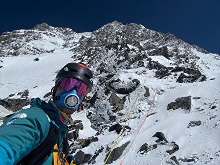 Benjamin Védrines K2 - Benjamin Védrines climbing K2, July 2024