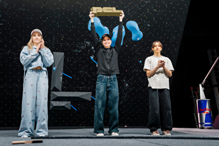 Pro Climbing League 20206 Londra - 2. Janja Garnbret 1. Oriane Bertone 3. Annie Sanders, Pro Climbing League London 2026