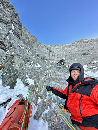 Aiguille Orientale du Soreiller, Écrins - The first ascent of 'Y’a comme un pecker dans la soupe' on the north face Aiguille Orientale du Soreiller in the Écrins massif (Melvin Bou, Kilian Moni, Étienne Poteaux 2-3/03/2026)