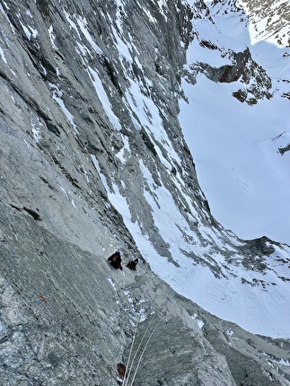 Aiguille Orientale du Soreiller, Écrins - The first ascent of 'Y’a comme un pecker dans la soupe' on the north face Aiguille Orientale du Soreiller in the Écrins massif (Melvin Bou, Kilian Moni, Étienne Poteaux 2-3/03/2026)