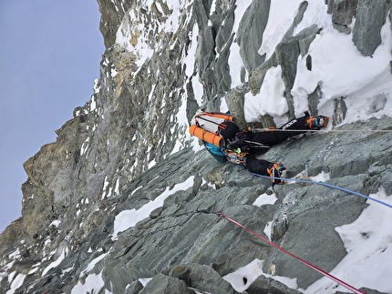 Cervino Naso di Zmutt, Matteo Della Bordella, Giacomo Mauri - L'invernale della 'Gogna-Cerruti' al Naso di Zmutt del Cervino (Matteo Della Bordella, Giacomo Mauri 07-08/03/2026)