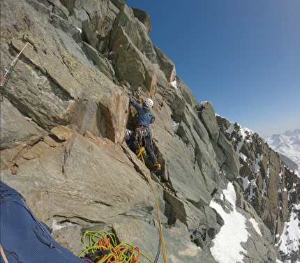 Grossglockner, Austria, Radoslav Groh, Juraj Koreň - Radoslav Groh climbing pitch 8 during the first ascent of 'Kaiser Direct' on the south face of Großglockner in Austria (Radoslav Groh, Juraj Koreň 07/03/2026) Grossglockner, Austria, Radoslav Groh, Juraj Koreň - Radoslav Groh climbing pitch 8 during the first ascent of 'Kaiser Direct' on the south face of Großglockner in Austria (Radoslav Groh, Juraj Koreň 07/03/2026)