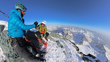 Grossglockner, Austria, Radoslav Groh, Juraj Koreň - Radoslav Groh e Juraj Koreň in cima al Großglockner in Austria dopo l'apertura di 'Kaiser Direct' sulla parete sud (07/03/2026)