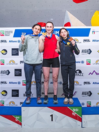 Coppa Italia Boulder 2026 - Podio femminile della tappa di Prato della Coppa Italia Boulder 2026