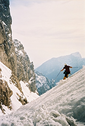 Schiara scialpinismo, Dolomiti Bellunesi - Schiara scialpinismo: verso i baratri del Canal del Marmol