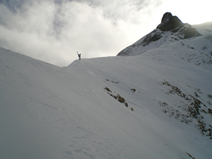 Schiara scialpinismo, Dolomiti Bellunesi - Schiara scialpinismo: le creste innevate sotto il Burel