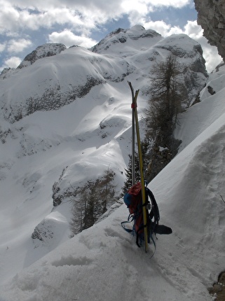 Schiara scialpinismo, Dolomiti Bellunesi - Schiara scialpinismo: La Schiara d'inverno a Nord