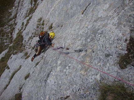 Violazione di domicilio, Il Tempio, Monte Sirente - Stefano ci raggiunge alla sosta.