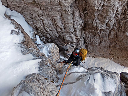 Vertical Pleasure, Cima Tosa Dolomiti di Brenta, Ruggero Samanden, Emanuele Andreozzi - L'apertura di 'Vertical Pleasure' alla Cima Tosa nelle Dolomiti di Brenta (Ruggero Samanden, Emanuele Andreozzi 10-11/03/2026)