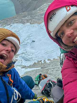 South African route, Central Tower of Paine, Torres del Paine, Patagonia, Julia Cassou, Amelie Kühne, Belen Prados, Caro North - The first all-female ascent of the 'South African route' on the Central Tower of Paine, Torres del Paine, Patagonia (Julia Cassou, Amelie Kühne, Belen Prados, Caro North)