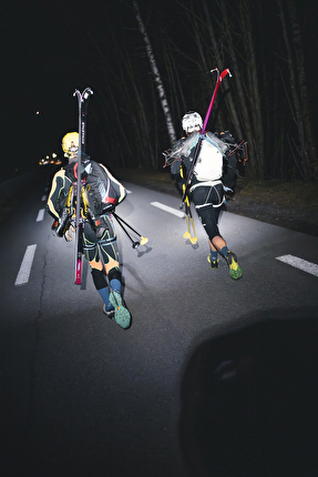 Haute Route Chamonix - Zermatt, William Boffelli, Mathéo Jacquemoud - William Boffelli e Mathéo Jacquemoud mentre attraversano l'Haute Route Chamonix - Zermatt in 13:27:49.