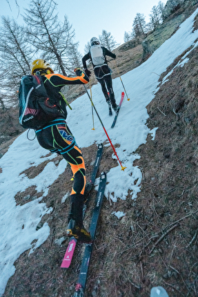 Haute Route traversata Chamonix - Zermatt, William Boffelli, Mathéo Jacquemoud - William Boffelli e Mathéo Jacquemoud mentre attraversano l'Haute Route Chamonix - Zermatt in 13:27:49.