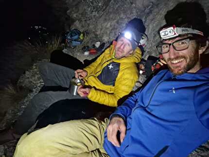 Via Italo-Polacca Burèl, Schiara, Dolomiti, Diego Dellai, Marco Toldo - Diego Dellai & Marco Toldo sulla 'Italo-Polacca' al Burèl (Dolomiti): bivacco superior