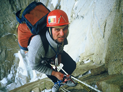 Janez Jeglič - Janez Jeglič on Torre Egger in Patagonia in 1986, while making the first ascent of 'Psycho Vertical' with Silvo Karo and Franček Knez