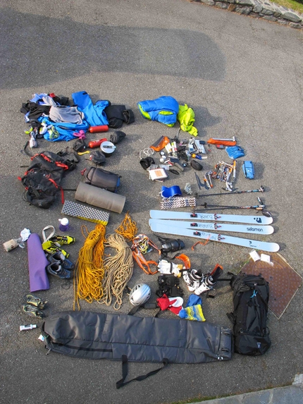 Andreas Fransson - Aguja Poincenot, Patagonia: This is everything needed for a month of ski-mountaineering in Patagonia.