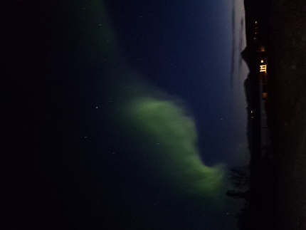 Scialpinismo Nordland Norvegia - L'aurora boreale a Narvik in Norvegia