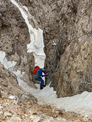 Nave dell’Eco, Cima Mai-Nef, Pale di San Martino, Dolomiti - La prima ripetizione della via 'Nave dell’Eco' alla Cima Mai-Nef, Pale di San Martino, Dolomiti (Ruggero Alberti, Renzo Corona, Alex Zuglian 04/2026)