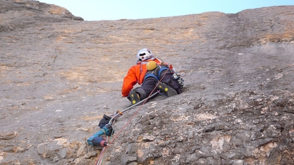 Aladaglar, Turchia 2012 - Luca Giupponi in apertura sulla via Nessuno alla Cima Vay Vay