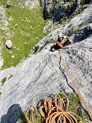 Abbronzatissima Monte Fop, Dolomiti, Federico Dell’Antone, Thomas Gianola - L'apertura di 'Abbronzatissima' al Monte Fop, Dolomiti (Federico Dell’Antone, Thomas Gianola 06/2025)