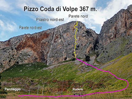 La seconda alba, Pizzo Coda di Volpe, Monte Gallo, Sicilia, Emanuele Andreozzi, Andrea Gremes, Mauro Viola - 'La seconda alba' al Pizzo Coda di Volpe: avvicinamento alla via La seconda alba, Pizzo Coda di Volpe, Monte Gallo, Sicilia, Emanuele Andreozzi, Andrea Gremes, Mauro Viola - 'La seconda alba' al Pizzo Coda di Volpe: avvicinamento alla via