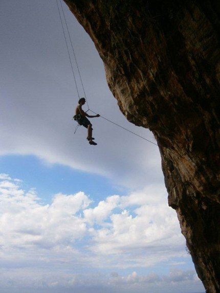San Vito Climbing Festival – Outdoor Games 2012 - Adam Ondra lowering off after his successful ascent.