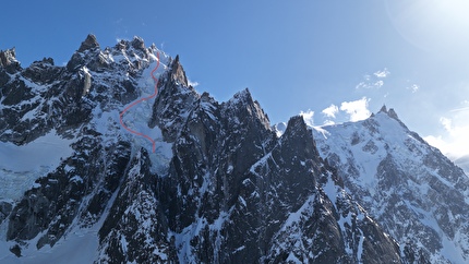 Matthias Giraud makes audacious first ski BASE Jump off Aiguille du Plan North Face