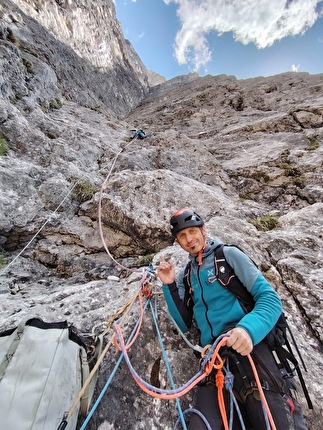 Dolomitismo - Dolomitismo: Davide Cassol, Luca Vallata, Emanuele Confortin (Campanile Basso, Dolomiti di Brenta)