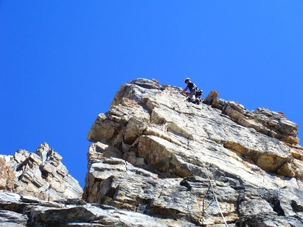 Rocca la Meja - Max su L5 di Up Down, Rocca la Meja, Valle Maira