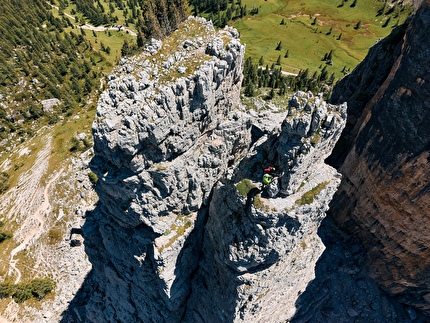 inCLOUsivity, Cinque Torri, Dolomiti, Massimo Coda, Andrea Lanfri - L'apertura di 'inCLOUsivity' sulla Torre Romana alle Cinque Torri, Dolomiti (Massimo Coda, Andrea Lanfri 03-04/07/2026)