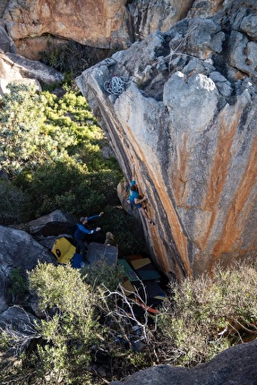 James Pearson Legacy Rocklands - James Pearson making his highball ascent of 'Legacy' at Rocklands, South Africa James Pearson Legacy Rocklands - James Pearson making his highball ascent of 'Legacy' at Rocklands, South Africa
