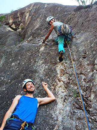 Pinnacolo di Maslana, Valbondione, Cristina Oldrati, Matteo Rivadossi - Su L1 di Viaggio a Su-Ovest' al Pinnacolo di Maslana, Valbondione (Cristina Oldrati, Matteo Rivadossi, estate 2026)