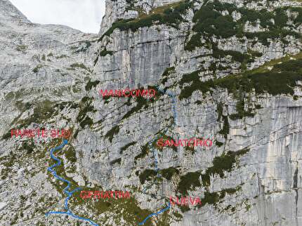 Bila Pec Sella Nevea - I vari settori al Bila Pec a Sella Nevea Bila Pec Sella Nevea - I vari settori al Bila Pec a Sella Nevea