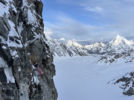 Tahu Rutum, Karakoram, Siebe Vanhee, Sean Villanueva, Symon Welfringer - Siebe Vanhee, Sean Villanueva O’Driscoll and Symon Welfringer making the first ascent of the West Face of Tahu Rutum (6,651m), also referred to as Taa Hurutum, in the Karakoram of Pakistan, June 2026