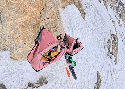 Tahu Rutum, Karakoram, Siebe Vanhee, Sean Villanueva, Symon Welfringer - Siebe Vanhee, Sean Villanueva O’Driscoll and Symon Welfringer making the first ascent of the West Face of Tahu Rutum (6,651m), also referred to as Taa Hurutum, in the Karakoram of Pakistan, June 2026