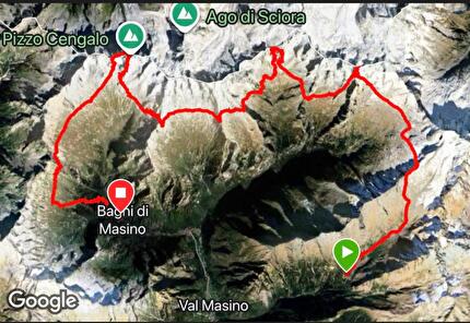 Val Masino Paolo Marazzi Luca Schiera - The link‑up of the three great classic ridges of Alta Val Masino, completed by Paolo Marazzi and Luca Schiera on 9 July 2026: Pizzo Torrone Orientale, Punta Allievi and Pizzo Cengalo, connected along the Sentiero Roma, starting from Preda Rossa and finishing at Bagni Masino – a fantastic circuit of over 43 km and 4,500m D+.