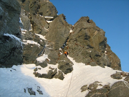 Cugnisiun zero' - Monviso - All'attacco di Cugnisiun zero', Monviso, Parete Nord, Settore Nord Est