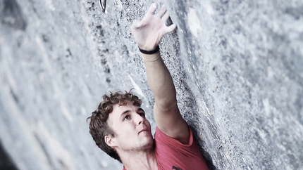 Pirmin Bertle - Pirmin Bertle on his route Le lézard communiste (8c/8c+) at the crag Jansegg, Gastlosen, Switzerland.