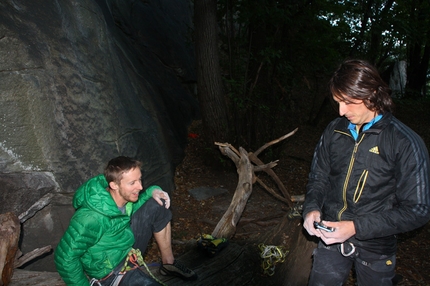 Tommy Caldwell - Tommy Caldwell e Matteo della Bordella in falesia.