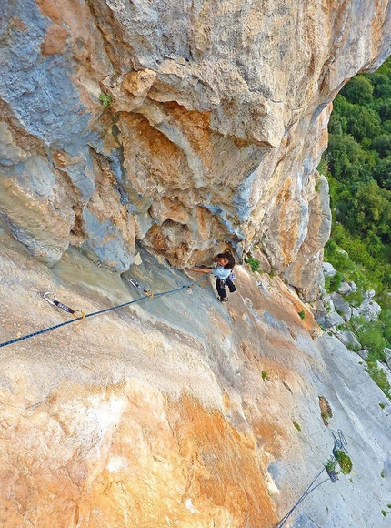 Monte Oddeu - Dorgali, Sardinia - Cecilia Marchi climbing Alfredo Alfredo, Monte Oddeu