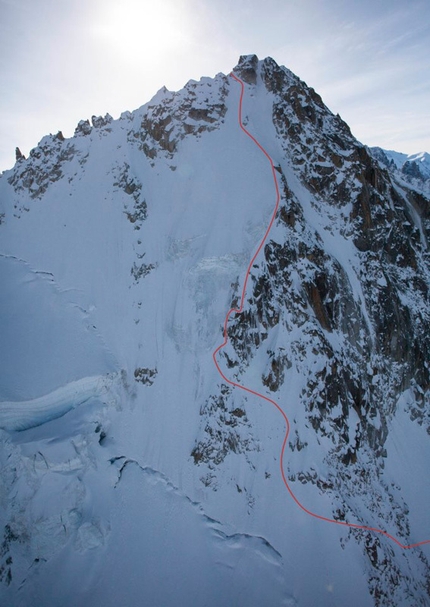 Chardonnet Migot Spur, first ski descent by Bruchez and Jornet Burgada