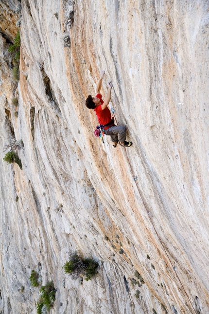 Jacopo Larcher - Jacopo Larcher climbing at the new crag he bolted for the The North Face Kalymnos Climbing Festival 2012